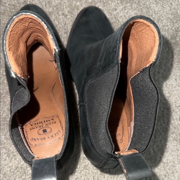 Lucky Brand Black Ankle Booties with High Heel - Picture 3 of 8